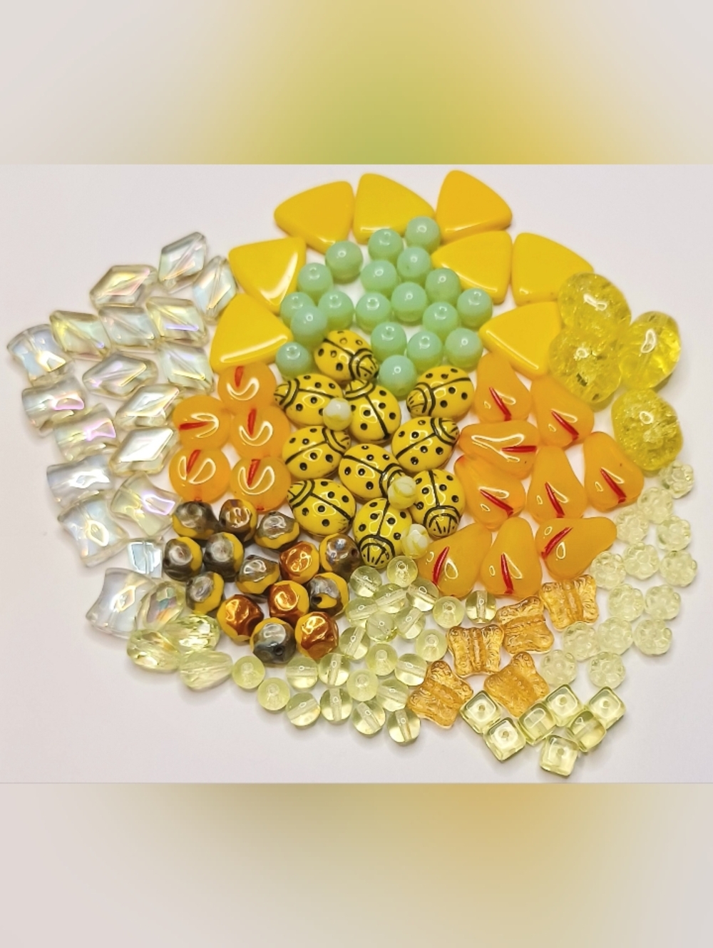 Czech glass loose beads Mix Ladybugs Fruit Jewelry Making
